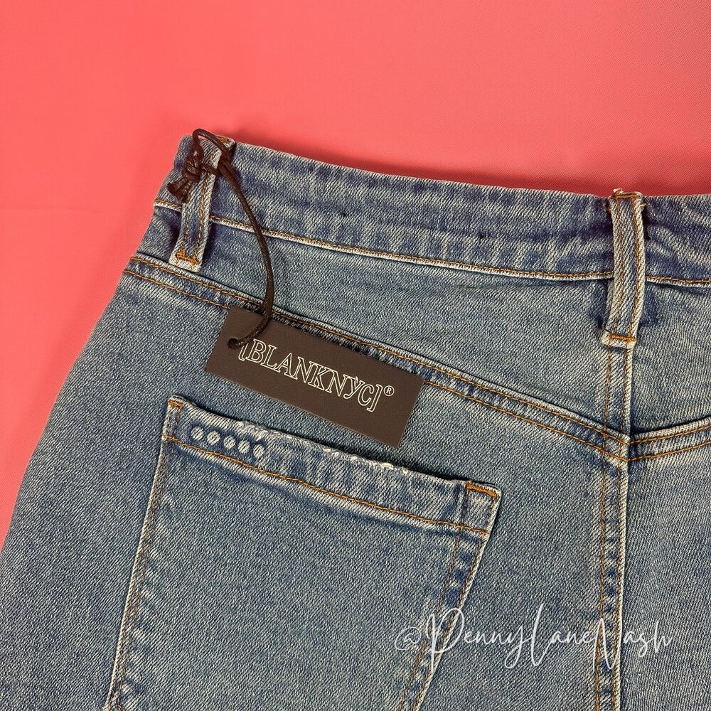 NWT BlankNYC The Barrow Higher Power Shorts In Blue - Picture 8 of 9